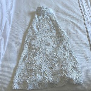 White sequin mini dress